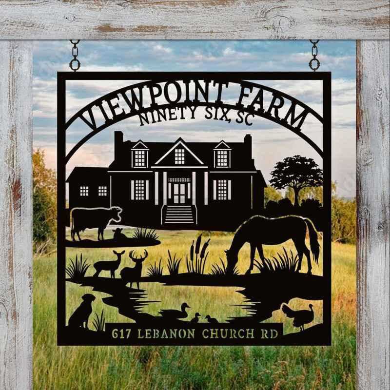Viewpoint Farm Custom Outdoor Metal Farmhouse Sign