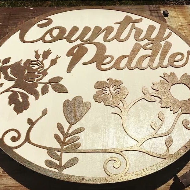 Country Peddler Custom Outdoor Metal Business Logo Sign