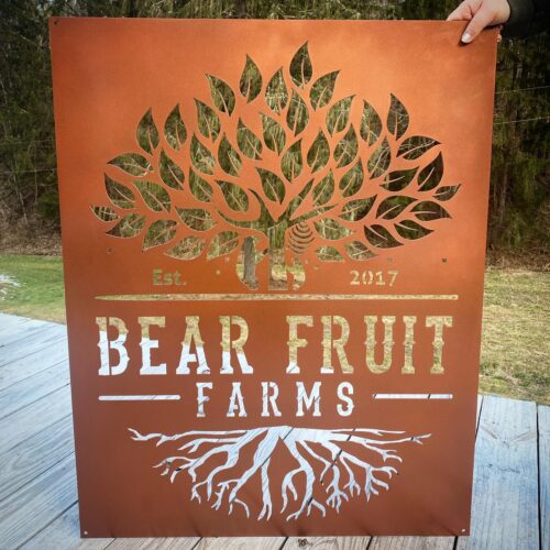 Bear Fruit Farms - Business Logo Sign