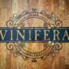 Elegant Scroll Metal Business Logo Sign for Vinifera