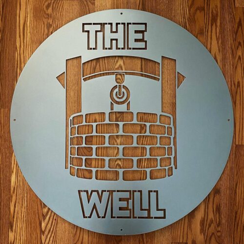Metal Business Logo Sign for The Well