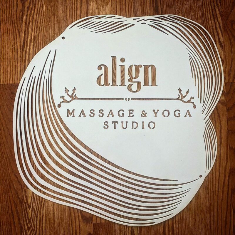 Align Yoga - Metal Business Logo Sign