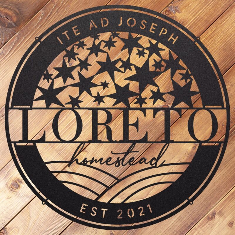 Loreto Homestead Custom Metal Farm Logo Sign