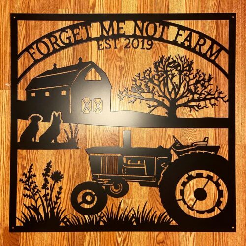 Forget Me Not Farm Custom Metal Sign