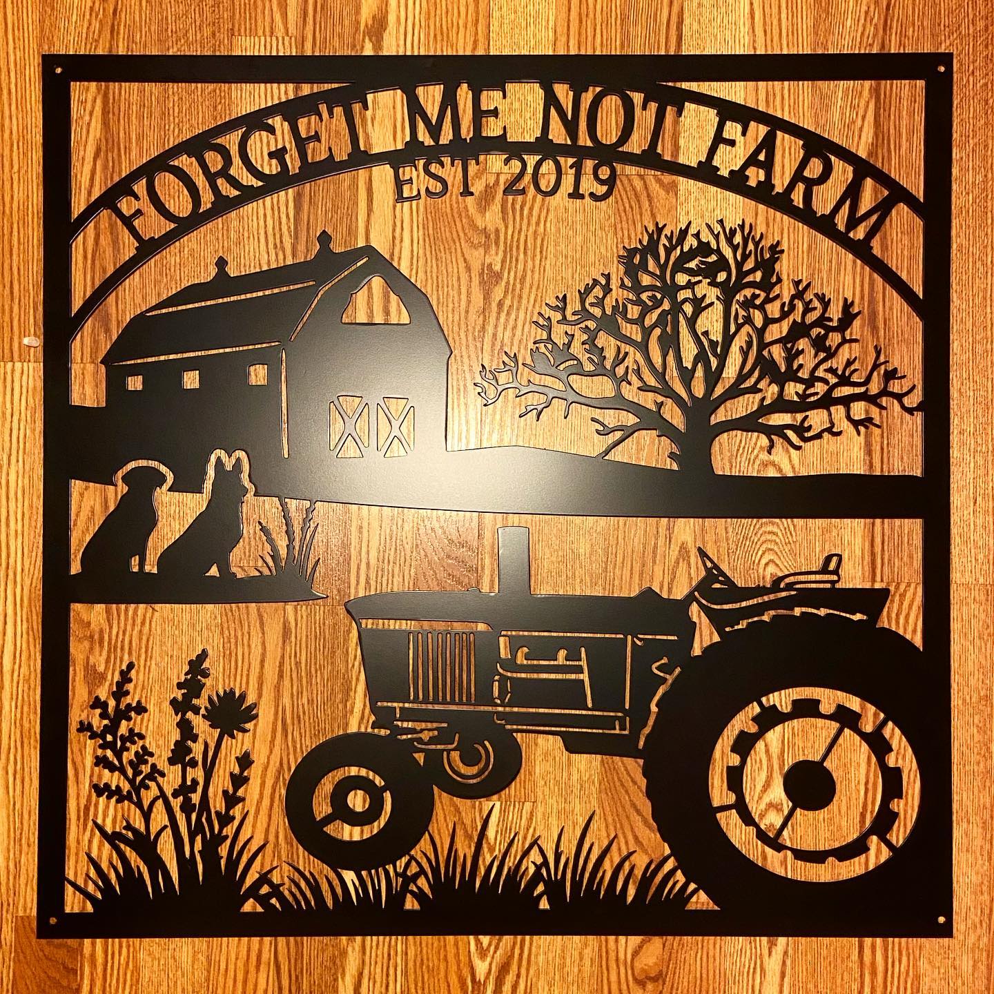 Forget Me Not Farm Custom Metal Sign