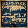 Custom Outdoor Metal Farm Sign for Patty Family Farm in Glorietta, New Mexico