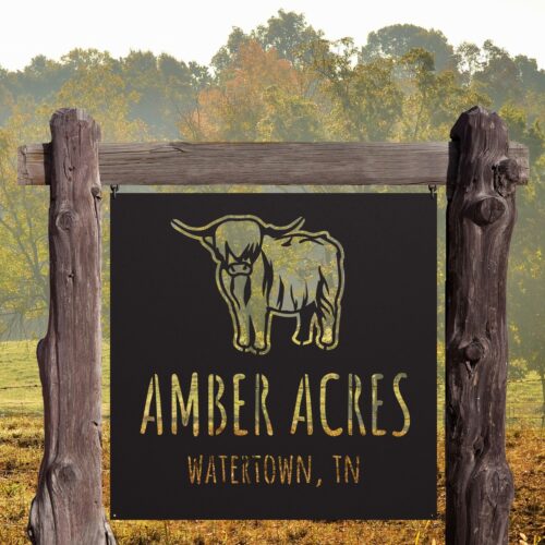 Amber Acres Outdoor Farm Sign