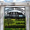 Taylor Timbers Outdoor Metal Farm Sign with Custom Farmhouse Silhouette