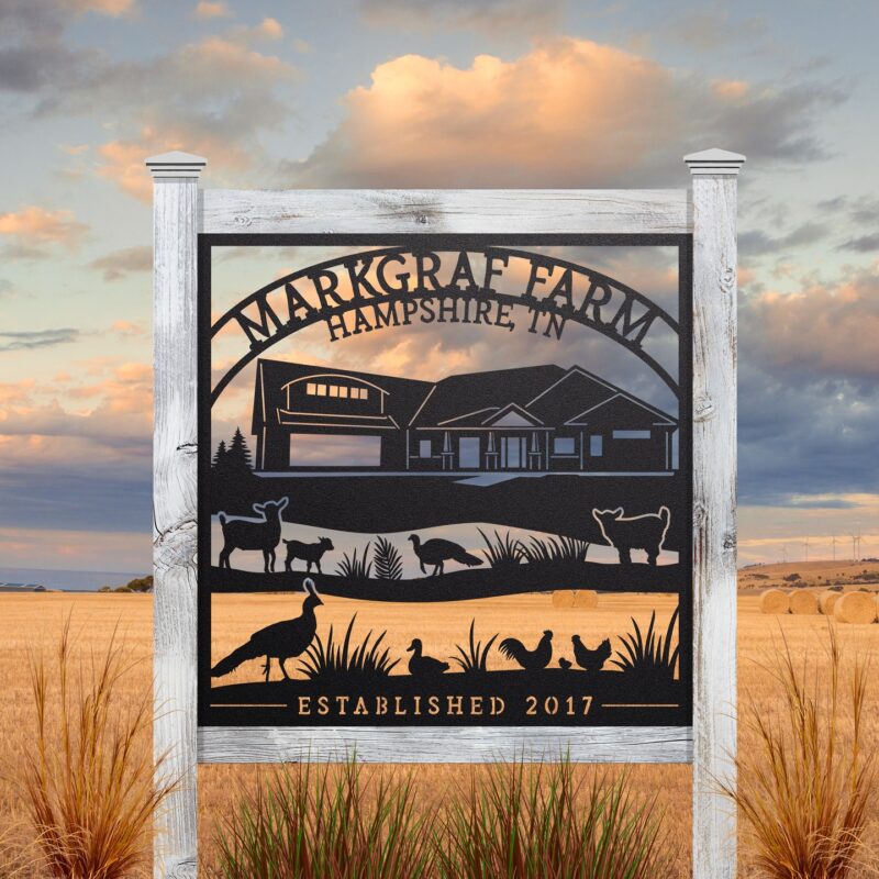 Markgraf Farm - Custom Metal Farmhouse Sign