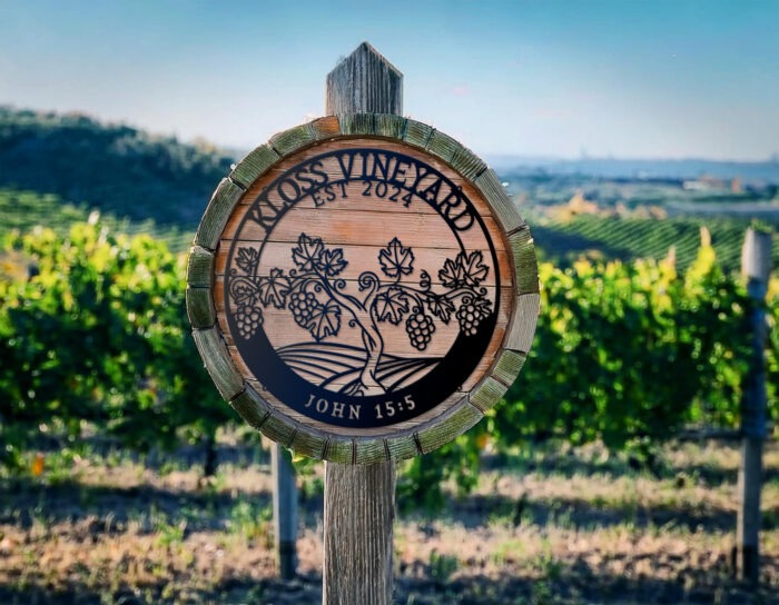 Kloss Vineyard Custom Metal Sign