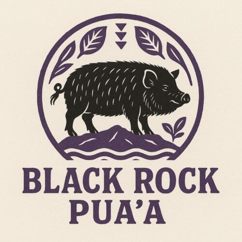 Business Logo Sign for Black Rock Pua’a